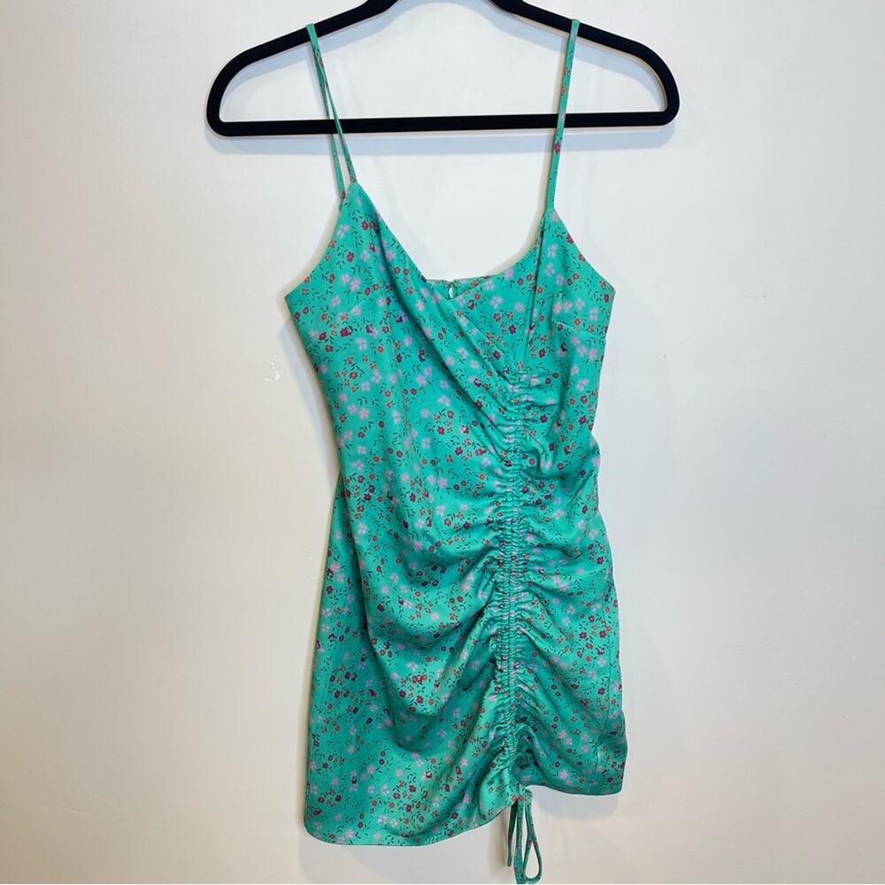 Lovers + Friends Alice Mini Dress In Parakeet Ditsy Floral Print Green